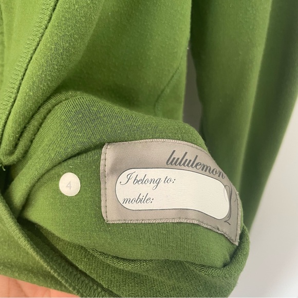Lululemon Vintage Scuba Full Zip up Hoodie Stretch French Terry Green 4 - Picture 4 of 6